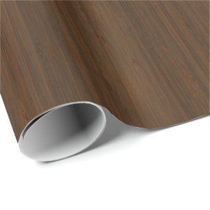 Donkere walnoot Brown Bamboo Wood Grain: Cadeaupapier