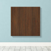 Donkere walnoot Brown Bamboo Wood Grain: Canvas Afdruk (Insitu (Houten vloer))
