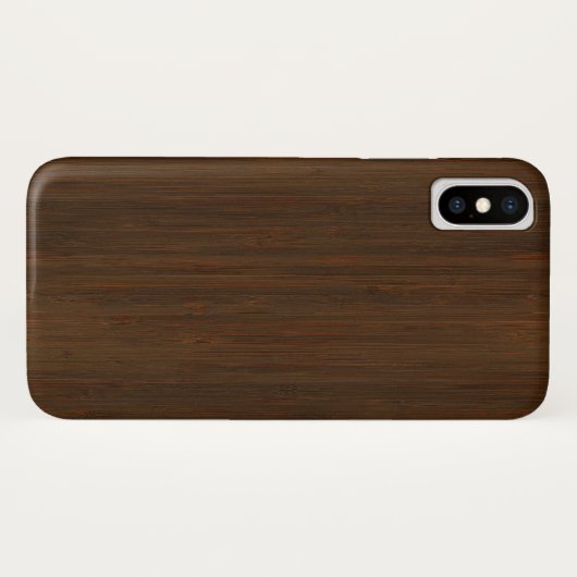 Donkere walnoot Brown Bamboo Wood Grain: Case-Mate iPhone Case (Achterkant (horizontaal))