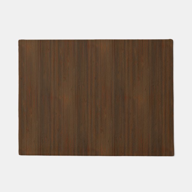 Donkere walnoot Brown Bamboo Wood Grain: Deurmat (Voorkant)