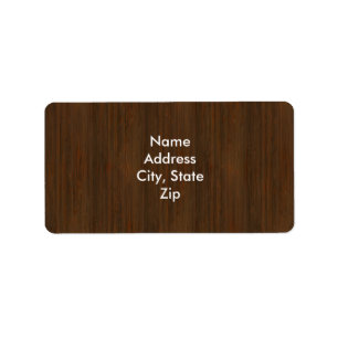 Donkere walnoot Brown Bamboo Wood Grain: Etiket