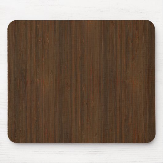 Donkere walnoot Brown Bamboo Wood Grain: Muismat (Voorkant)