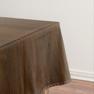 Donkere walnoot Brown Bamboo Wood Grain: Tafelkleed