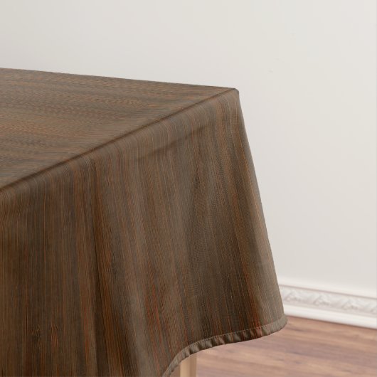 Donkere walnoot Brown Bamboo Wood Grain: Tafelkleed (Voorbeeld)