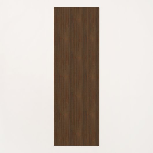 Donkere walnoot Brown Bamboo Wood Grain: Yogamat (Voorkant)