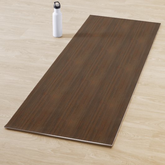 Donkere walnoot Brown Bamboo Wood Grain: Yogamat (In situ)