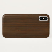 Donkere Walnoot Bruine Bamboe Houtnerf Look Case-Mate iPhone Case (Achterkant (horizontaal))