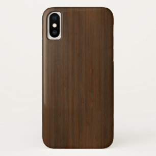 Donkere Walnoot Bruine Bamboe Houtnerf Look Case-Mate iPhone Case
