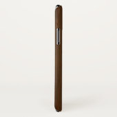 Donkere Walnoot Bruine Bamboe Houtnerf Look Case-Mate iPhone Case (Achterkant / rechts)