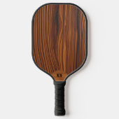 Donkere Walnoot Houten Textuur Aangepast Monogram Pickleball Paddle (Voorkant)