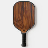 Donkere Walnoot Houten Textuur Aangepast Monogram Pickleball Paddle (Achterkant)