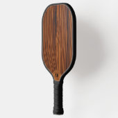 Donkere Walnoot Houten Textuur Aangepast Monogram Pickleball Paddle (Links)