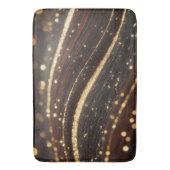 Donkere walnoot houtnerf met sprankelende gouden r badmat (Voorkant Verticaal)