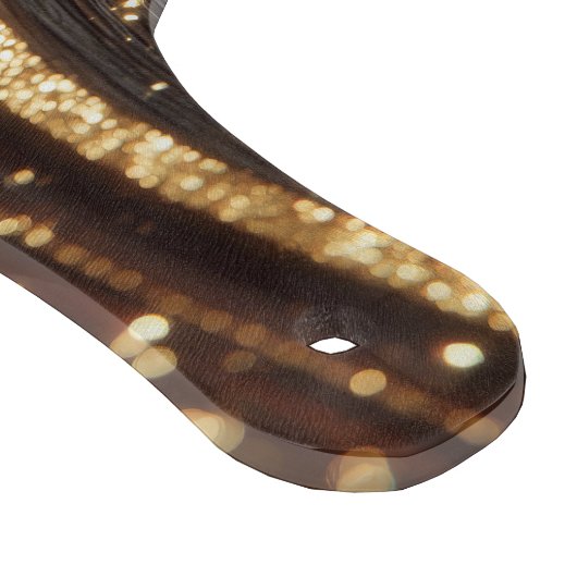 Donkere walnoot houtnerf met sprankelende gouden r snijplank (Hoek)