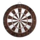 Donkere Walnoot Mideeuw Modern Dartbord (Voorkant)