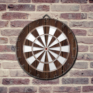 Donkere Walnoot Mideeuw Modern Dartbord
