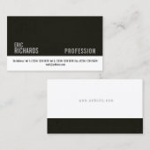 Donkere wand van faux beton en witte streep visitekaartje (Voorkant / Achterkant)