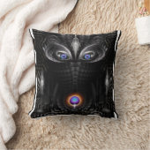 Donkere warrior scculpture Fractal Art Kussen (Deken)