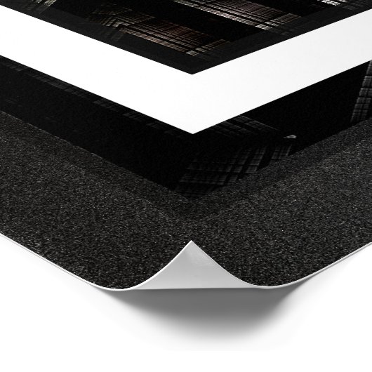 Donkere warrior scculpture Fractal Art Poster (Hoek)