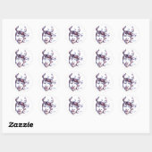donkere wateren ronde sticker (Vel)