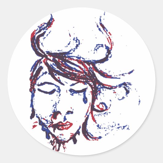 donkere wateren ronde sticker (Voorkant)