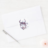 donkere wateren ronde sticker (Envelop)