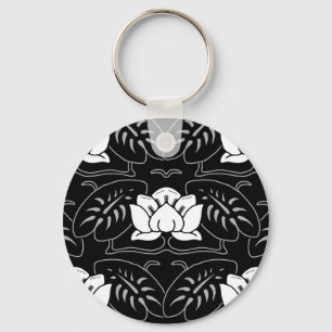 Donkere Waterlelie Motief Sleutelhanger