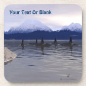 Donkere waterorca bier onderzetter (Voorkant)