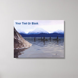 Donkere waterorca canvas afdruk