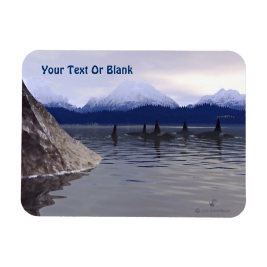 Donkere waterorca magneet (Horizontaal)