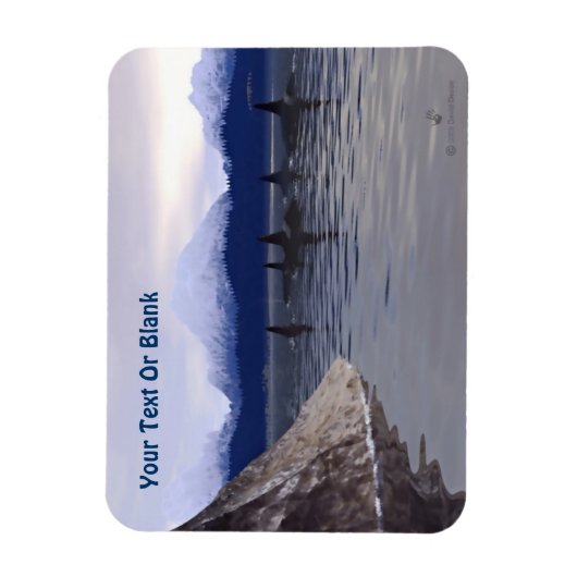 Donkere waterorca magneet (Verticaal)