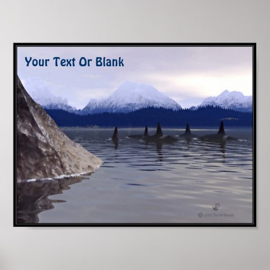 Donkere waterorca poster (Voorkant)