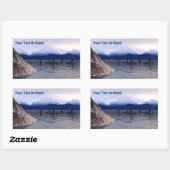 Donkere waterorca rechthoekige sticker (Vel)