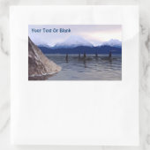 Donkere waterorca rechthoekige sticker (Tas)