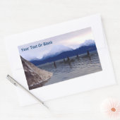 Donkere waterorca rechthoekige sticker (Envelop)