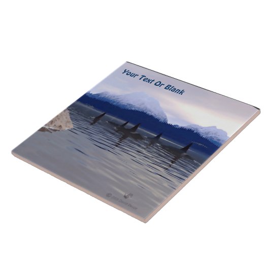 Donkere waterorca tegeltje (Zijkant)