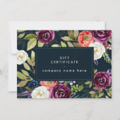 Donkere Waterverf Floral Boho | Cadeaubon (Voorkant)