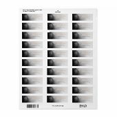 Donkere Waterverf Halloween Oranje Black Wedding Etiket (Full Sheet)