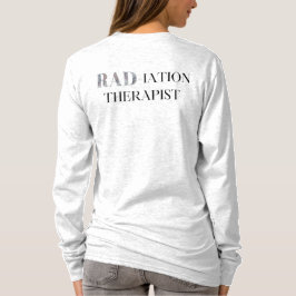 Donkere Waterverf "RAD-iation Therapist" lang slee T-shirt
