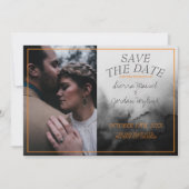 Donkere Waterverf zwart Oranje Halloween Gothic Save The Date (Voorkant)