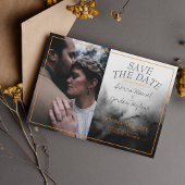 Donkere Waterverf zwart Oranje Halloween Gothic Save The Date