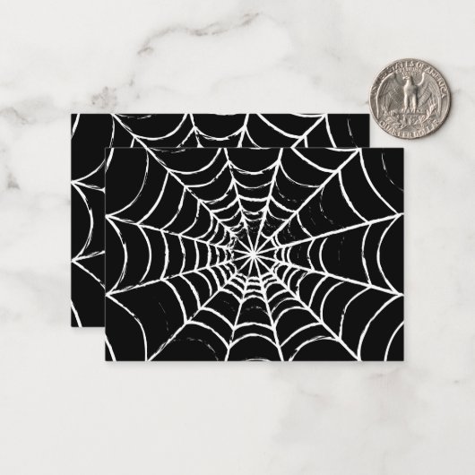 Donkere webpagina notitiekaartje (Voorkant / Achterkant in situ)