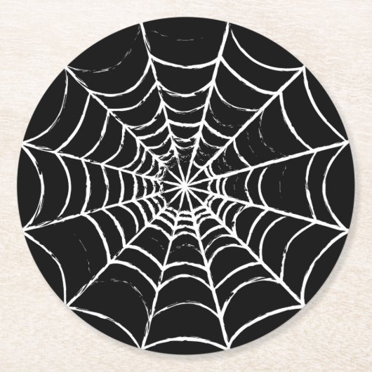 Donkere webpagina ronde kartonnen onderzetter (Voorkant)