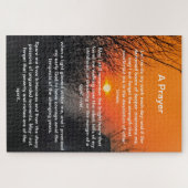 donkere weg naar een heldere oranje zonsondergang legpuzzel (Horizontaal)