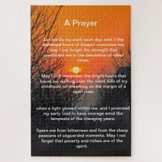 donkere weg naar een heldere oranje zonsondergang legpuzzel