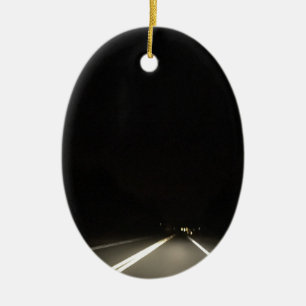 Donkere wegen en avonturen in de nacht keramisch ornament