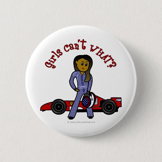 Donkere wielrenauto ronde button 5,7 cm (Voorkant)
