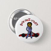 Donkere wielrenauto ronde button 5,7 cm (Voorkant /achterkant)