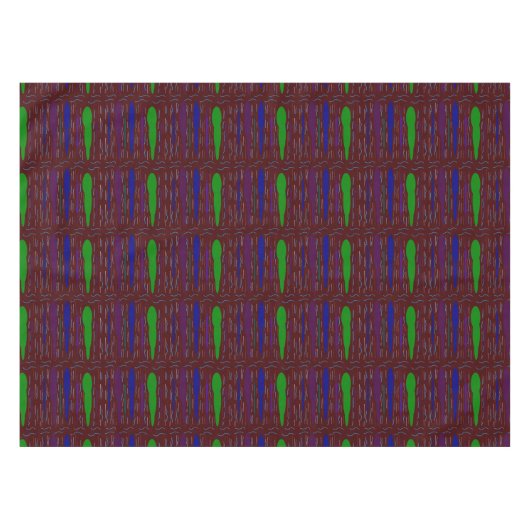 Donkere wijn gekleurde kunst geïnspireerd tafelkleed (Voorkant (Horizontaal))