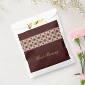 Donkere wijn met roze bedankzakje (Gezegeld)